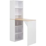 vidaXL Bartisch mit Schrank 115 x 59 x 200 cm Weiß