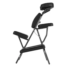 Tectake Massagestuhl aus Kunstleder - schwarz