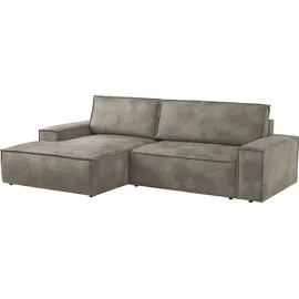 OTTO home Eckcouch Cord 2-Sitzer Grau