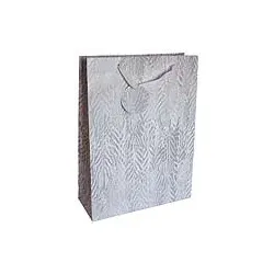 Geschenktragetasche beflockt weiß 41294 40x30x12cm