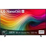 LG 86NANO81T6A NanoCell TV (Flat, 86 Zoll / 218 cm, UHD 4K, SMART TV, webOS 24 mit ThinQ)