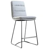 KAWOLA Thekenhocker Vince Thekenstuhl Stoff hellgrau B/H/T: 45x105x58cm