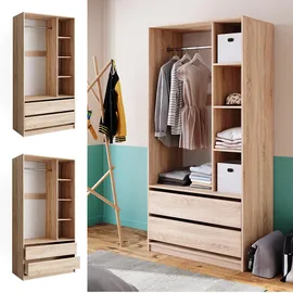 Vicco Kleiderschrank Elmo 100 x 200 x 50 cm Braun