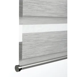 GARDINIA Doppelrollo de luxe 70 x 180 cm grau