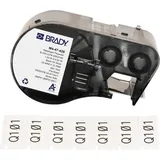 Brady Brady, Etiketten, M4-47-428, metallisierter Polyester, Schwarz auf Silber, 25.40 x 12.70 mm, permanent (480 E.