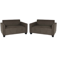 Sofa-Garnitur Couch-Garnitur 2x 2er Sofa Lyon Stoff/Textil