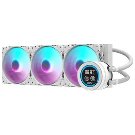 darkflash tech Darkflash DN-D360 WHITE 360?mm ARGB Wasserkühler mit LCD-Display & 3 Lüftern