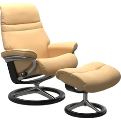 Relaxsessel STRESSLESS "Sunrise", gelb, Material Bezug, Ausführung / Funktion, Maße B/H/T, Sessel, mit Signature Base, Größe M, Gestell Schwarz