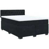 vidaXL Boxspringbett 140 x 200 cm Schwarz
