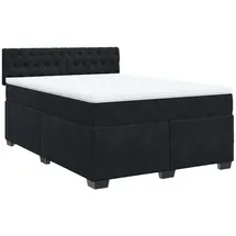 vidaXL Boxspringbett 140 x 200 cm Schwarz