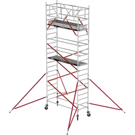 Altrex RS Tower 51 Plus Aluminium 0,90m breiter Rahmen mit Holz-Plattform 7,20m AH 0,90x3,05m