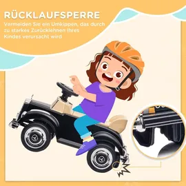 aiyaplay Rutschauto, Kinderfahrzeug, Rutscherfahrzeug mit Stauraum, Kippschutz Rutscher für 18-48 Monaten Kinder, Schwarz