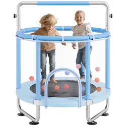 VEVOR Mini-Trampolin Kinder Indoor-Trainings-Rebounder mit Netz 147cm Outdoor