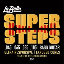 LA BELLA Labella SS40 Super-Steps-Serie, Saitensatz für Bassgitarre Extra Light 45/105