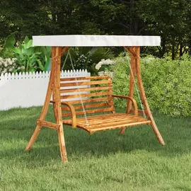 vidaXL Schaukelgestell Creme 3-Sitzer