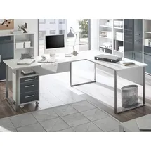 bega office Eckschreibtisch »Office Lux«, mit Kabeldurchlass, rechts/links montierbar, 223x170 cm, grau