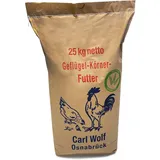 Carl Wolf - Geflügelkörnerfutter - 25 kg - Natürliche Premium-Qualität für gesundes Geflügel - Hühner - Enten - Regional - Naturbelassen - Ohne Gentechnik