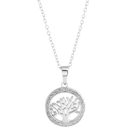 Firetti Kette mit Anhänger »Schmuck Geschenk, Baum des Lebens«, mit Diamanten Firetti silberfarben