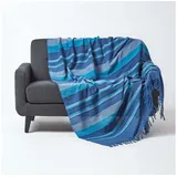 Homescapes Morocco Tagesdecke 150 x 200 cm Blau/Gestreift