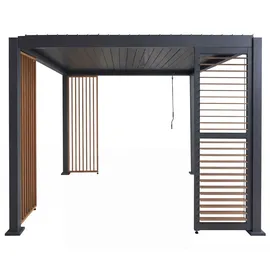 Mendler Pergola HWC-P65 1 Stück 3 x 3 m Grau