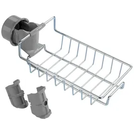 Wenko Maximex Duschablage Edelstahl, montierbar ohne bohren an Duschstange, 23 x 7 x 10,5 cm