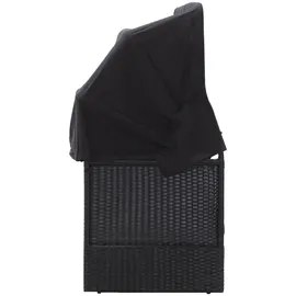 vidaXL Sofabett mit Sonnendach schwarz