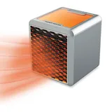 LIVINGTON Handy Heater Power Cube - tragbare, leise Mini-Keramikheizung - 1200 Watt - Energiesparend & kosteneffizient - 7 LED-Stimmungslichter - ideal für Büro, Garage, Küche, Werkstatt uvm.