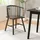 [en.casa] Esszimmerstuhl Stami Holz schwarz 2er Set