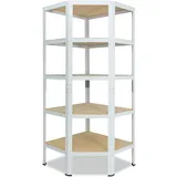 shelfplaza HOME 200x60x30 cm in weiß mit 5 Böden und 175 kg Traglast pro Boden