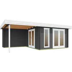 LASITA MAJA Gartenhaus »Andres«, (Set, inkl. Fussbodenbretter zum verlegen) LASITA MAJA carbongrau