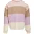 KIDS ONLY "KOGSANDY L/S STRIPE PULLOVER", Mädchen, Gr. 110/116, rosa (sepia rose), Strick, Obermaterial: 50% Viskose, 27% Nylon, 23% Polyester, gestreift, mehrfarbig, Basic hüftlang, Rundhals, Strickbündchen, Pullover Strickpullover