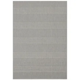 HANSE HOME Sunshine In- Outdoor Teppich Fürth 200x290cm - Flachgewebe Wetterfest Modernes Design für Balkon Terrasse Wintergarten Küche Esszimmer Badteppich Wohnzimmerteppich Wasserfest in Grau