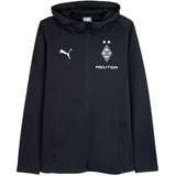 Puma Borussia Mönchengladbach Casuals Hooded Jacket BMG Kapuzenjacke mit Sponsor Herren 13 - PUMA black/PUMA silver M