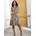 Jerseykleid LADY Damen Gr 24 Kurzgrößen elfenbein bedruckt Jersey 95 Viskose 5 Elasthan bedruckt gemustert mehrfarbig knielang eckiger Ausschnitt Kleider Jerseykleid