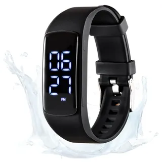 Ohne Handyverbindung IP68 wasserdichte Schrittzähler Uhr Fitness Tracker Armb...
