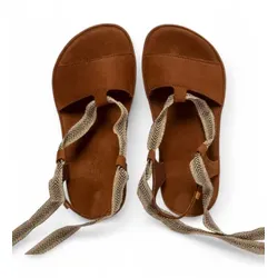 El Naturalista für Damen. 256851123005_023 Ledersandalen N5685 Satya braun (37), Wohnung, Schnürsenkel, Lässig