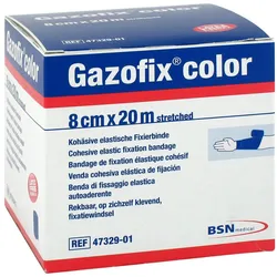 Gazofix color Fixierbinde kohäsiv 8 cmx20 m blau