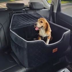VEVOR Hunde Autositz Rücksitz Rückbank Hundesitz Auto 25kg 72x52x54mm Schwarz