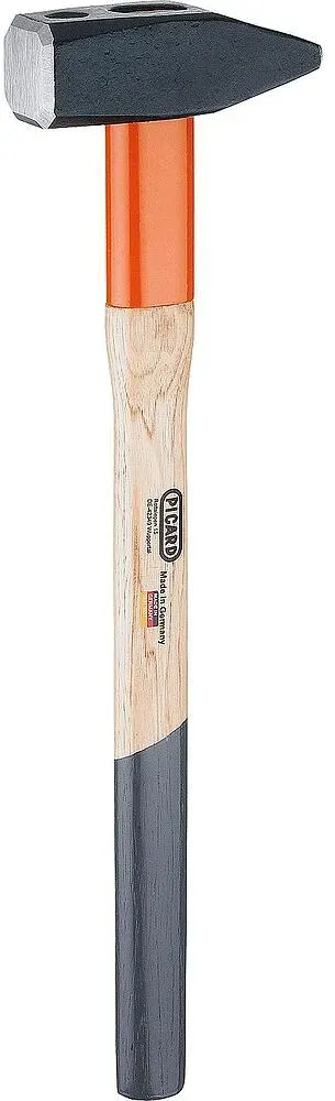 Vorschlaghammer PICARD 3000g, mit Hickory-Holzstiel und Stielschutzhülse