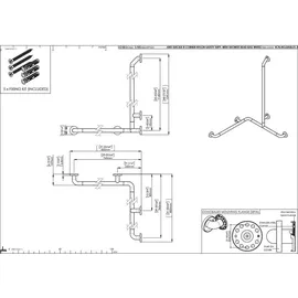 Sonstige Verlage Duschhandlauf AS rechts 760x760 Anti-Suizid BH-Stange 1160mm aus Nylon