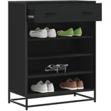 vidaXL Schuhschrank 75 x 97,5 x 38 cm schwarz / schwarz
