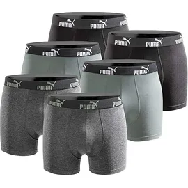 Puma Herren Boxershorts 6er Pack green black - XL