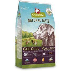 GranataPet Natural Taste Geflügel, 4 kg, Trockenfutter für Hunde, Hundefutter ohne Getreide & ohne Zuckerzusätze, Alleinfuttermittel für ausgewachsene Hunde