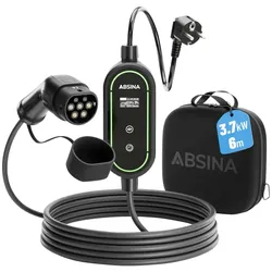 ABSINA EV Ladekabel für Elektroautos, Mode 2, 16 A, 3,7 kW