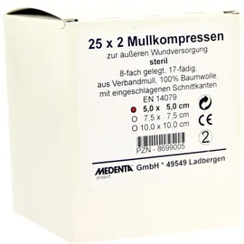 Medenta Mullkompressen 5 x 5 cm steril 50 St.