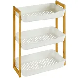 5five simply smart Naturéo rechteckiges 3-stufiges Regal, weiß