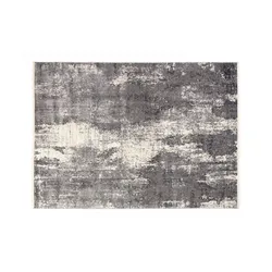 Teppich , grau , Synthetische Fasern , Maße (cm): B: 80 H: 0,7