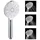 Marwell - Silver Rainstar Handbrause - 3 Strahlarten Per Klick Wechselbar - Antikalknoppen