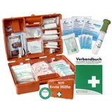 HM Arbeitsmedizin Erste-Hilfe-Koffer Gastro "PRO" für Betriebe nach aktueller DIN/EN 13157 inkl. Augenspülung + Brandgel + detektierbare Pflaster + Hydrogelverbände