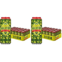SALITOS Original Tequila Biermix, 24 x 0,5l Dosen Einweg, Biermischgetränk mit Tequila-Geschmack, tropisch-fruchtige Note, 5,9% Vol. – Perfekt für einen Abend mit seinen Freunden (Packung mit 2)